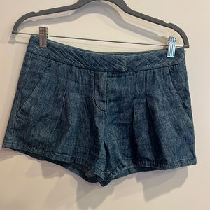 Theory Blue Cotton Shorts Size 2